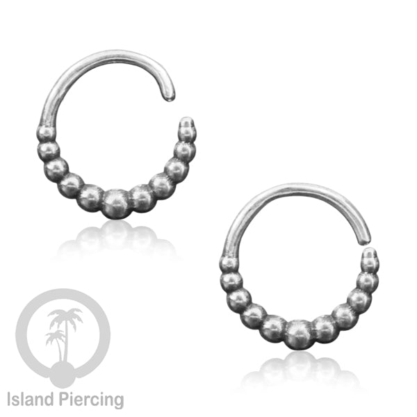 Septum Piercing dan Tindik Anting Perak, 925 Silver, Tragus, Helix dan Daith Piercing 6,8,10mm