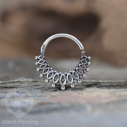 Septum Piercing dan Tindik Anting Perak, 925 Silver,Daith , Helix dan Tragus Piercing 6,8,10mm