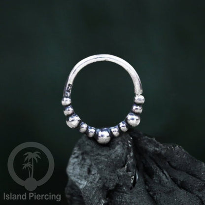 Septum Piercing dan Tindik Anting Perak, 925 Silver,Daith , Helix dan Tragus Piercing 6,8,10mm