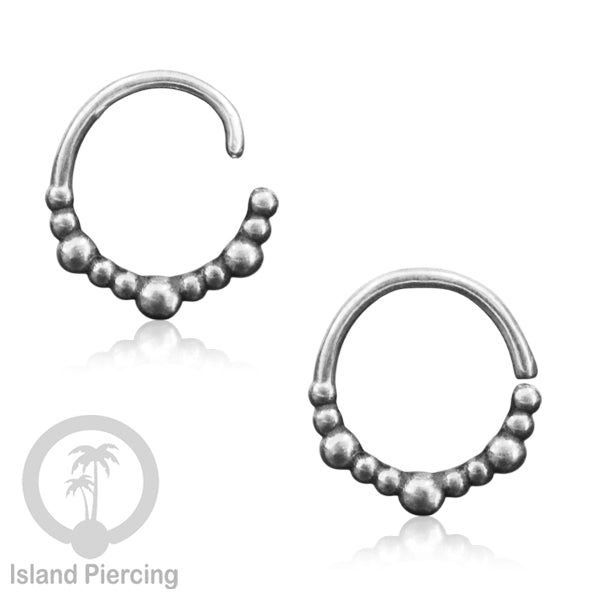 Septum Piercing dan Tindik Anting Perak, 925 Silver,Daith , Helix dan Tragus Piercing 6,8,10mm