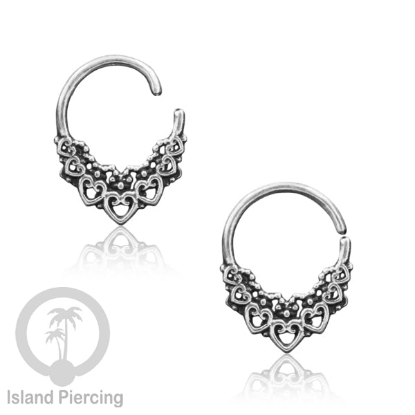 Septum Piercing dan Tindik Anting Perak, 925 Silver,Daith , Helix dan Tragus Piercing 6,8,10mm