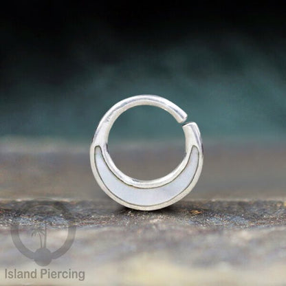 Septum Piercing Anting Perak, 925 Silver,Daith , Tragus dan Helix Piercing Kerang Laut