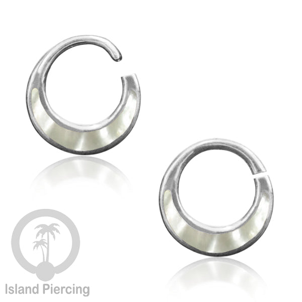 Septum Piercing Anting Perak, 925 Silver,Daith , Tragus dan Helix Piercing Kerang Laut