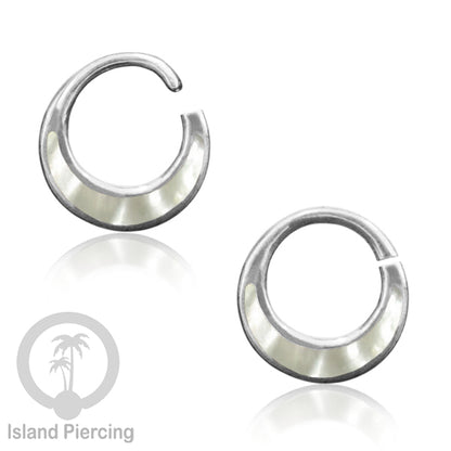 Septum Piercing Anting Perak, 925 Silver,Daith , Tragus dan Helix Piercing Kerang Laut
