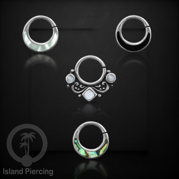 Septum Piercing Anting Perak, 925 Silver,Daith , Tragus dan Helix Piercing Kerang Laut