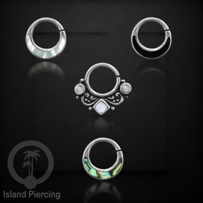 Septum Piercing Anting Perak, 925 Silver,Daith , Tragus dan Helix Piercing Kerang Laut
