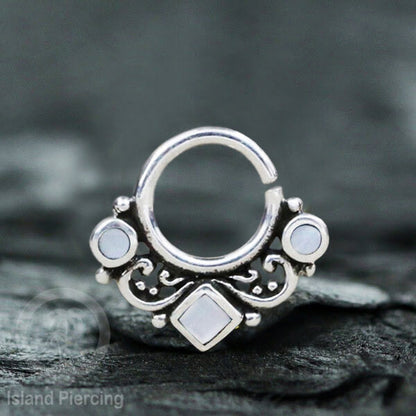 Septum Piercing Anting Perak, 925 Silver,Daith , Tragus dan Helix Piercing Kerang Laut