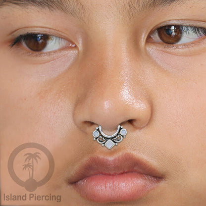 Septum Piercing Anting Perak, 925 Silver,Daith , Tragus dan Helix Piercing Kerang Laut