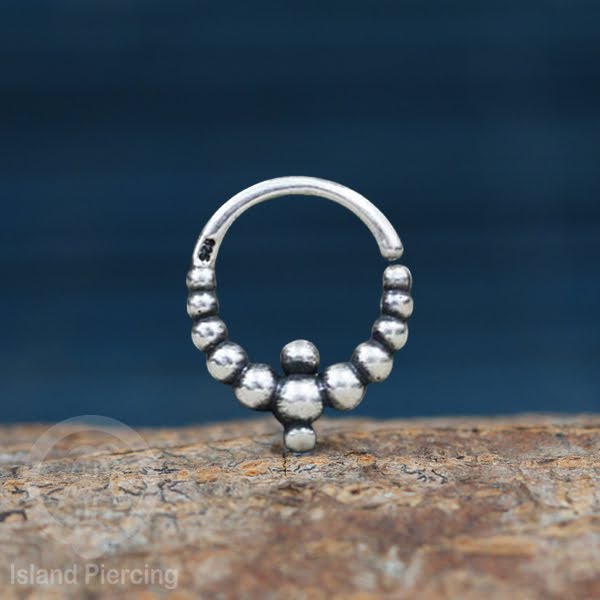 Septum Piercing dan Tindik Anting Perak, 925 Silver,Daith , Tragus dan Helix Piercing 6,8,10mm