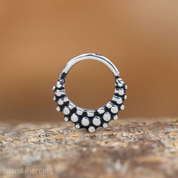 Septum Piercing dan Tindik Anting Perak, 925 Silver,Daith , Tragus dan Helix Piercing 6,8,10mm