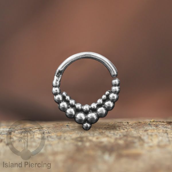 Septum Piercing dan Tindik Anting Perak, 925 Silver,Daith , Tragus dan Helix Piercing 6,8,10mm