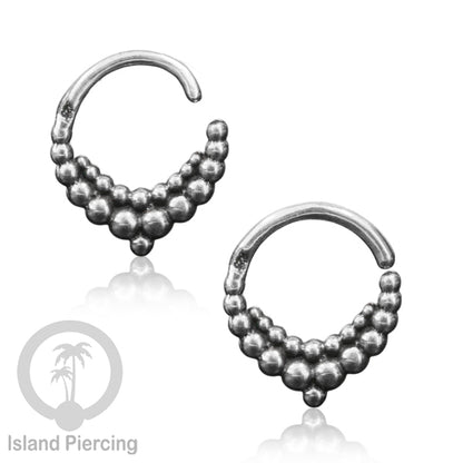 Septum Piercing dan Tindik Anting Perak, 925 Silver,Daith , Tragus dan Helix Piercing 6,8,10mm