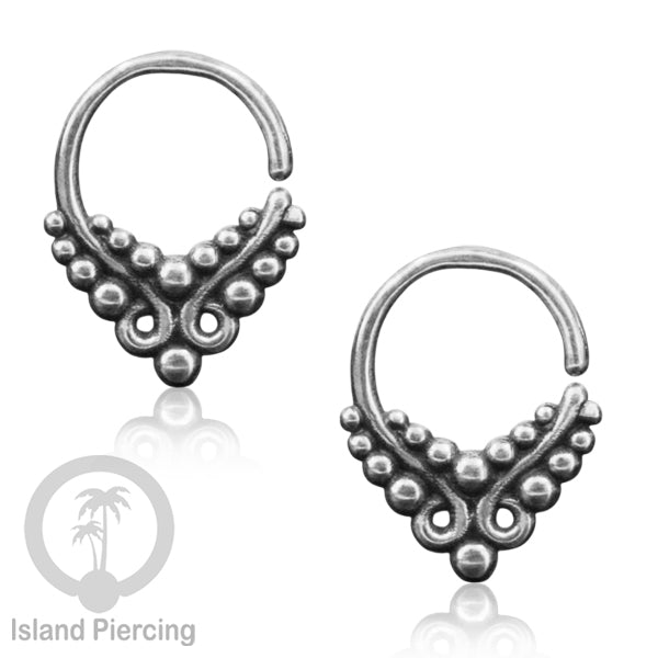 Septum Piercing dan Tindik Anting Perak, 925 Silver,Daith , Tragus dan Helix Piercing 6,8,10mm