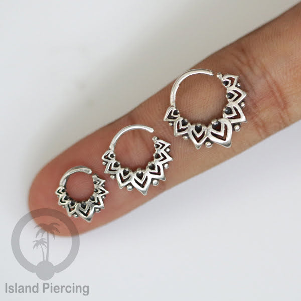 Septum Piercing dan Tindik Anting Perak, 925 Silver,Daith , Tragus dan Helix Piercing 6,8,10mm