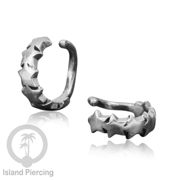 Piercing dan Tindik Anting Perak, 925 Silver, Daith, Tragus dan Helix Piercing 6 &amp; 8mm