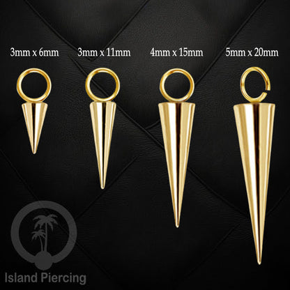 Body jewelry charm sebagai spike, yang bisa di pakai untuk dekorasi model lain seperti tragusm helix dan segment ring, steel charm.