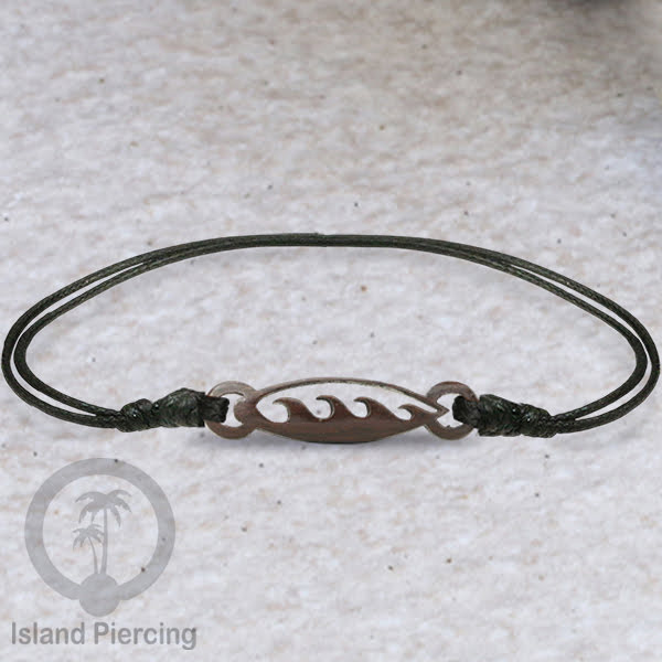 Gelang Tangan Tali yang pakai Liotin kayu model yang menarik, cocok untuk semua umur