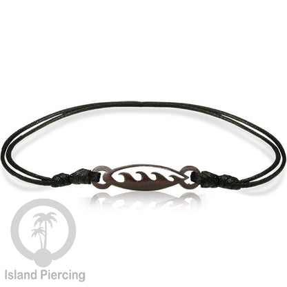 Gelang Tangan Tali yang pakai Liotin kayu model yang menarik, cocok untuk semua umur