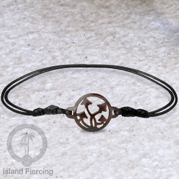 Gelang Tangan Tali yang pakai Liotin kayu model yang menarik, cocok untuk semua umur