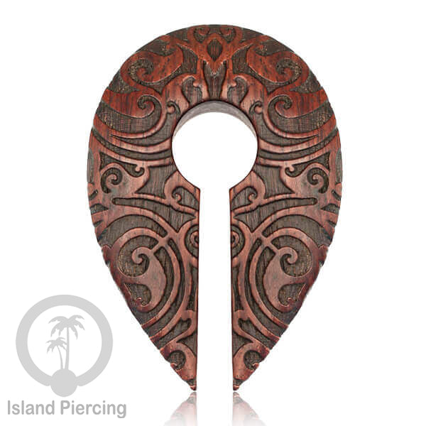 Tindik Anting Piercing Kayu Sono Ear-weight untuk anting lubang besar ukiran tangan
