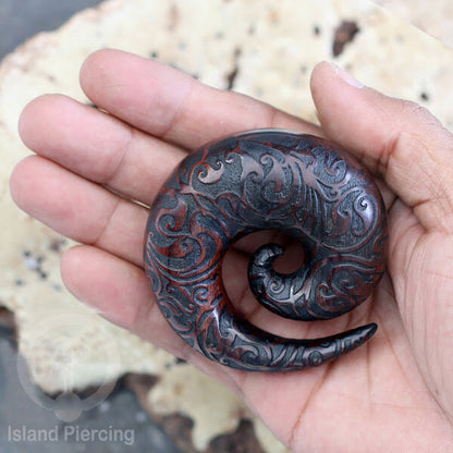 Tindik Anting Piercing Kayu Sono Ear-weight untuk anting lubang besar ukiran tangan
