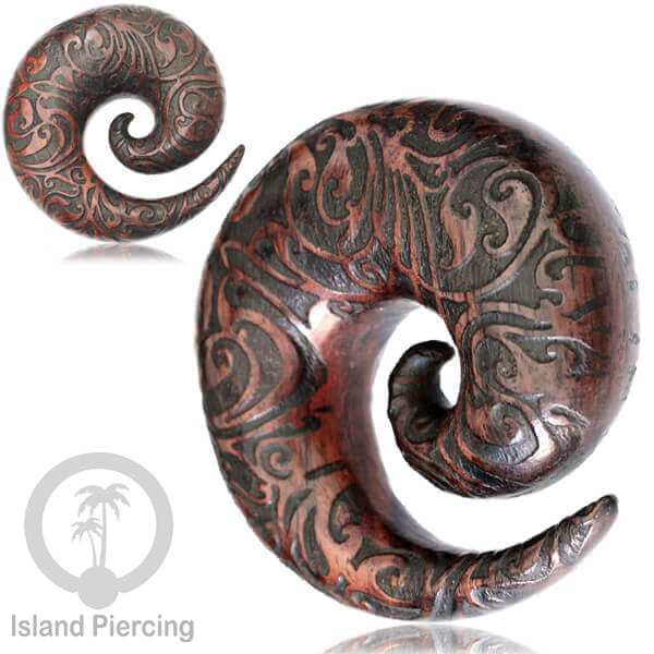 Tindik Anting Piercing Kayu Sono Ear-weight untuk anting lubang besar ukiran tangan