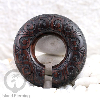 Tindik Anting Piercing Kayu Sono Ear-weight untuk anting lubang besar ukiran tangan