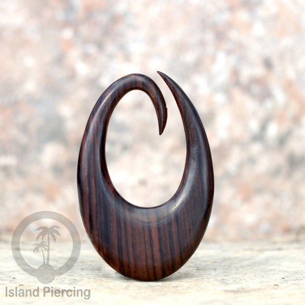 Tindik Anting Piercing Kayu Sono polos Ear-weight khusus telinga lubang besar.