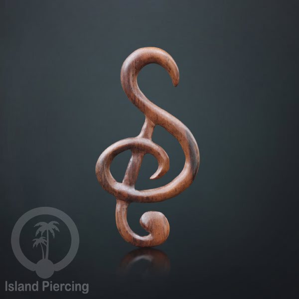 Wood Piercing  Jewelry, Perhiasan Anting Tindik Kayu banyak motif ukiran tangan