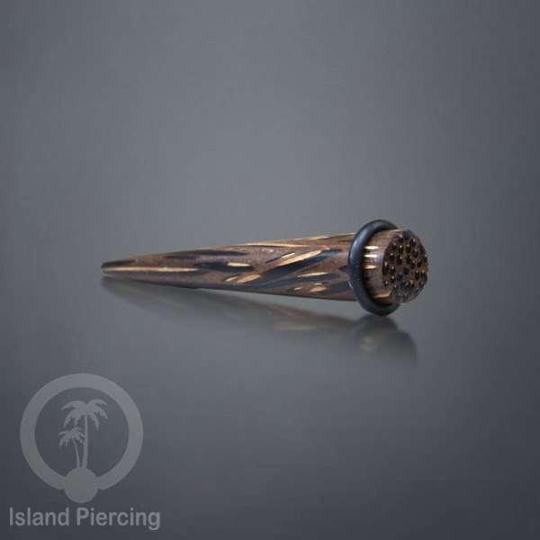 Anting Tindik Kayu Taring, Wooden Piercing Expanders Perhiasan kayu untuk lubang sedang ke besar