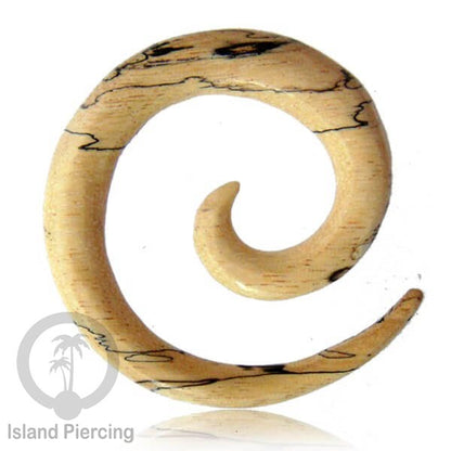 Aniting Tindik Spiral bahan Kayu polos banyak jenis kayu. Wooden Piercing Spirals