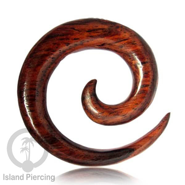 Aniting Tindik Spiral bahan Kayu polos banyak jenis kayu. Wooden Piercing Spirals
