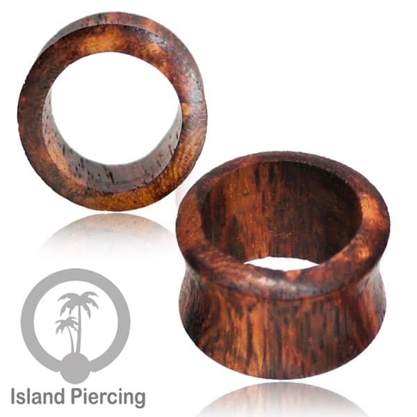 Ear Tunnel tindik buatan tangan dari kayu Aren, Kelapa dan Honey wood.