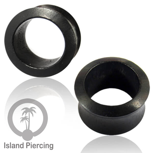 Anting Tindik Ear tunnel buatan tangan dari kayu Sono dan Kayu Arang.