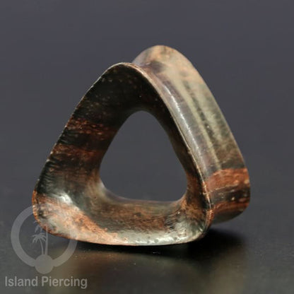 Plug Bolong Tindik Segitiga Triangle shaped Wooden Flesh Tunnel, Bali Style plug
