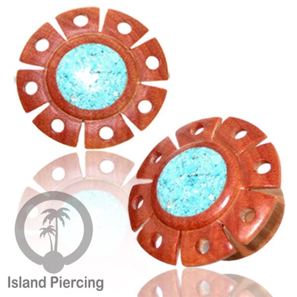 Plug kayu yang ukir pakai tangan. Banyak pilihan tindik kayu dan Earr tunnels