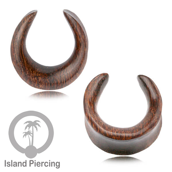 Wooden Ear Saddle Plug Piercing Anting Tindik Kayu buatan tangan dari Kayu Olive dan Kayu Asam