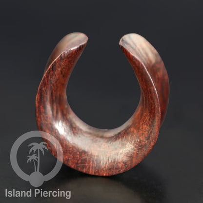 Wooden Ear Saddle Plug Piercing Anting Tindik Kayu buatan tangan dari Kayu Olive dan Kayu Asam