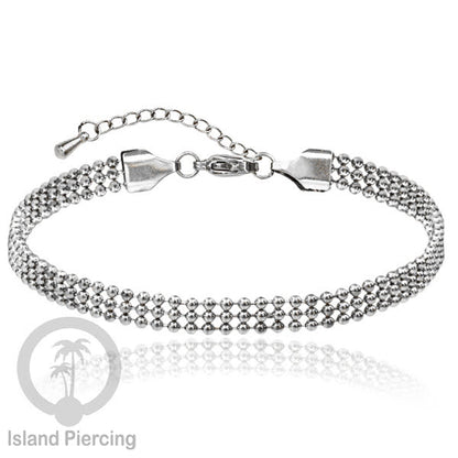 Gelang Kaki dari baja stainless warna silver. Steel anklets in many sizes.
