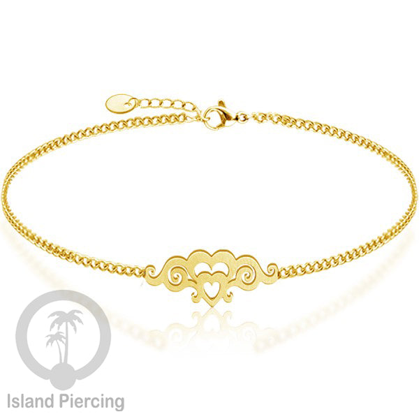 Gelang Tangan buatan  Stainless Steel banyak pilihan motif. Cocok untuk Anak dan Dewasa, warna gold.