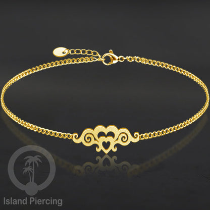 Gelang Tangan buatan  Stainless Steel banyak pilihan motif. Cocok untuk Anak dan Dewasa, warna gold.