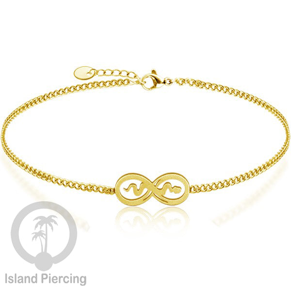 Gelang Tangan buatan  Stainless Steel banyak pilihan motif. Cocok untuk Anak dan Dewasa, warna gold.