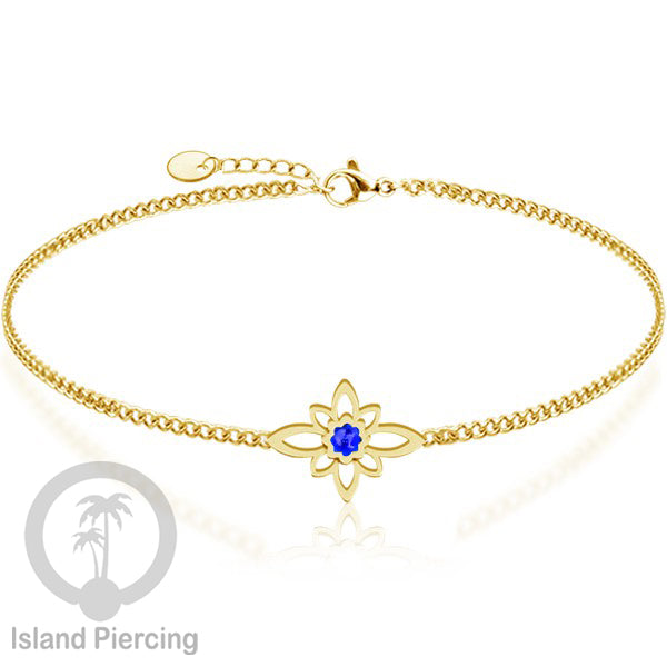 Gelang stainless steel dengan berbagai desain dan hiasan epoksi. Warna gold.