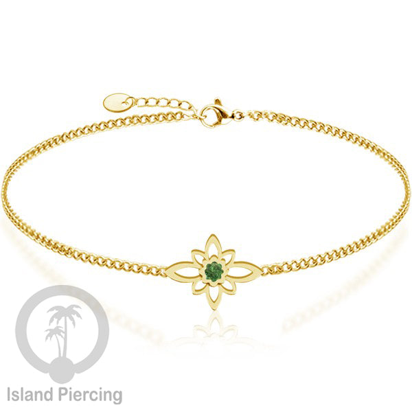 Gelang stainless steel dengan berbagai desain dan hiasan epoksi. Warna gold.