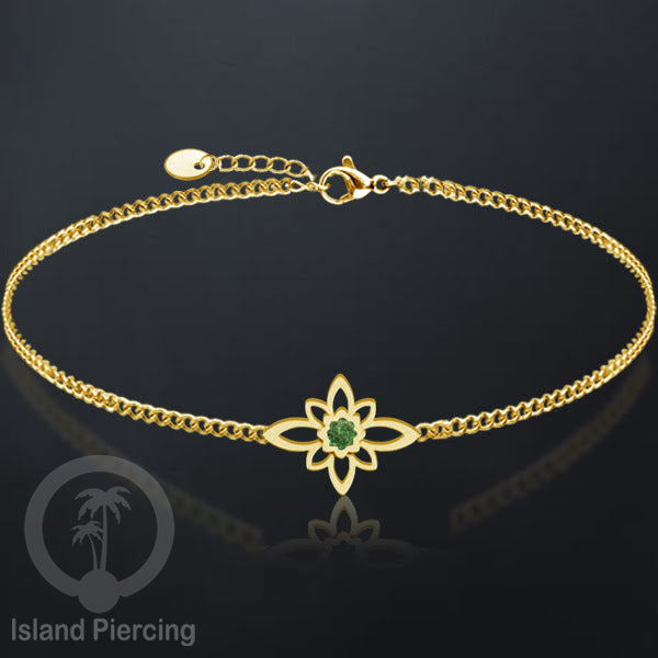 Gelang stainless steel dengan berbagai desain dan hiasan epoksi. Warna gold.