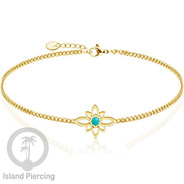Gelang stainless steel dengan berbagai desain dan hiasan epoksi. Warna gold.