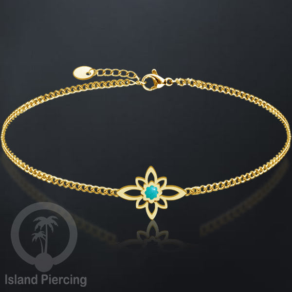 Gelang stainless steel dengan berbagai desain dan hiasan epoksi. Warna gold.
