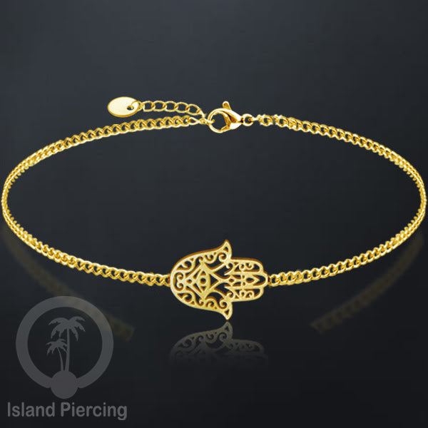 Gelang Tangan buatan  Stainless Steel banyak pilihan motif. Cocok untuk Anak dan Dewasa, warna gold.
