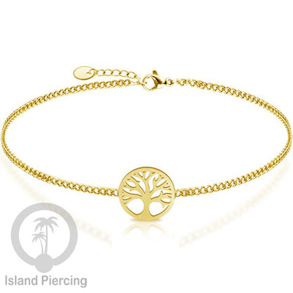 Gelang Tangan buatan  Stainless Steel banyak pilihan motif. Cocok untuk Anak dan Dewasa, warna gold.