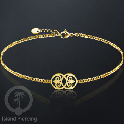 Gelang Tangan buatan Stainless Steel banyak pilihan motif. warna gold.